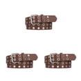 thumbnail image 3 of Decodeary Ceinture Double Boucle Sans Fil en Vrac pour Jeans Femmes Style Net Ceinture Fête Punk Épingle Robe Café 115cm 3ensemble, 3 of 6