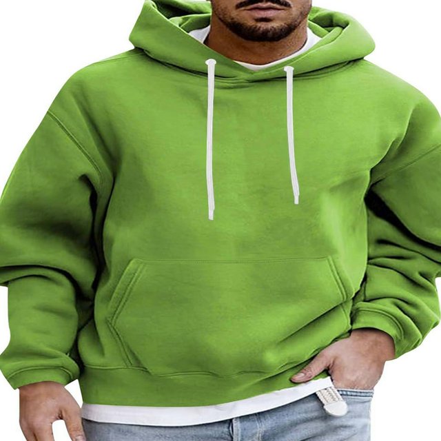 Fall Casual Pullover for Men Long Sleeve Hooded Sweatshirt