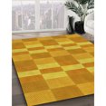 thumbnail image 3 of Ahgly Tapis de Zone Carré Transitionnel Néon Orange Lavable en Machine, 4 Pieds Carré, 3 of 7
