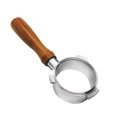thumbnail image 1 of 54mm Stainless Steel Coffee Machine Bottomless Filter Holder Portafilter Branch Wooden Handle Professional Coffee Accessory Compatible with Breville 8 Series Coffee Machines, 1 of 6
