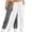 White, variant on Posijego 2PC Sweatpants for Women Drawstring Elastic Waist Loose Joggers Activewear Wide Leg Sweat Pants