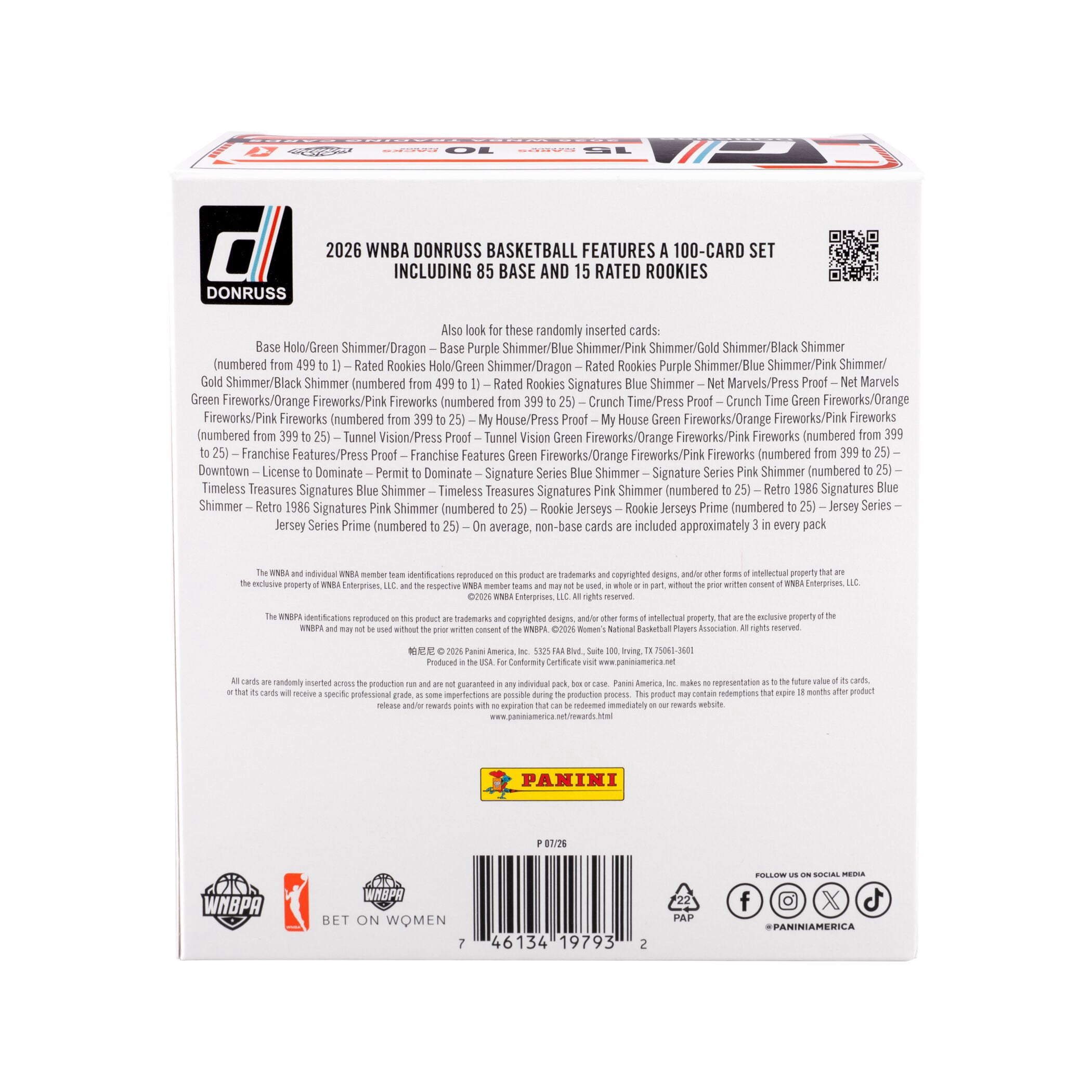 26 Panini WNBA Donruss trading cards mega box