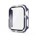 thumbnail image 1 of Apple Watch Case with Tempered Glass Screen Protector for Apple Watch 44mm Series 6/5/4/SE, Bling Crystal Diamond Rhinestone Ultra-Thin Bumper Full Cover Protective Case for Women Girls iWatch, 1 of 6