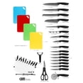 thumbnail image 2 of Hecef Knife Block Set, 25 Pcs Titanium Plated High Carbon Stainless Steel Extra Sharp Kitchen Knives, 2 of 12