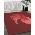 thumbnail image 3 of Ahgly Company Machine Washable Indoor Rectangle Transitional Cranberry Red Area Rugs, 2' x 4', 3 of 7