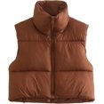 thumbnail image 1 of ORUYROP Gilet Court d'Hiver pour Femmes, Léger, Sans Manches, Chaud, Rembourré, 1 of 7