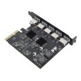 thumbnail image 1 of Tapez une Carte Adaptateur PCIe 4X, Stable USB 3.2 Gen 2 PCIe Card 5 Ports pour, 1 of 7