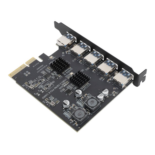 Tapez une Carte Adaptateur PCIe 4X, Stable USB 3.2 Gen 2 PCIe Card 5 Ports pour