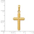 thumbnail image 2 of 14k Yellow Gold Cross Necklace Charm Pendant Religious Latin, 2 of 6
