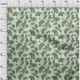 thumbnail image 3 of oneOone Tissu Popeline de Coton Vert Floral Rétro Matériel de Couture Imprimé Tissu au Mètre 42 Pouces de Large, 3 of 5