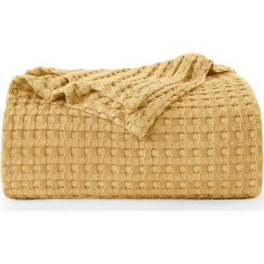 POINTERTECK 100% Cotton Waffle Weave Bed Blanket | Soft  Breathable  and Lightweight Blanket for -Season  Perfect for Layering