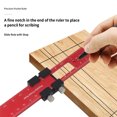 thumbnail image 4 of Slide Stop Marking Ruler, Vertical Measuring Red Black 300mm Wear  Aluminum Alloy Woodworking Scribing Ruler Robust  For Machining, 4 of 8