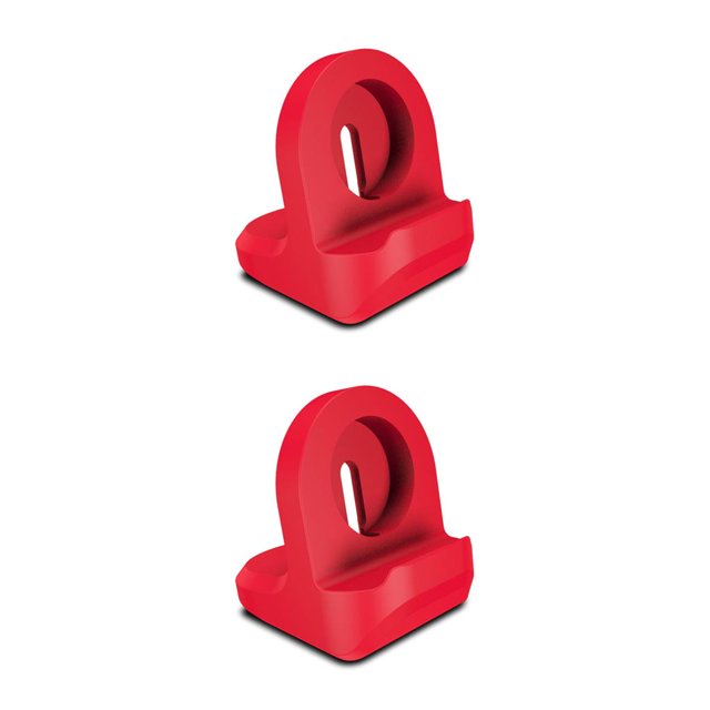 jesticaly Silicone Smartwatch Charging Stand Charger Holder Portable Support Base Home Bedroom Replacement for Watch Red 2Set