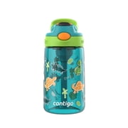 Contigo Kids Aubrey Straw Water Bottle, Leak-Proof, BPA-Free, Dishwasher Safe, Juniper Dinos, 14 oz (414 mL)