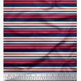 thumbnail image 1 of Soimoi Polyester Crepe Fabric Horizontal Stripe Fabric Prints by Yard 42 Inch Wide, 1 of 5