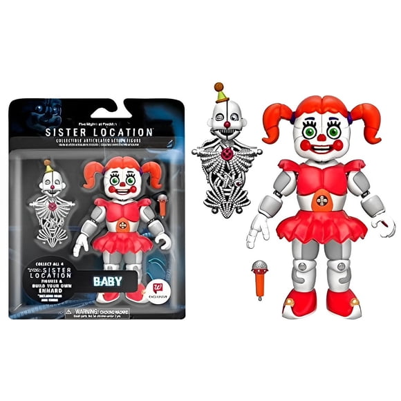 6 Pouces Figurine Articulée Five Nights at Freddy's Funtime Foxy Sister, Figurine Articulée Five Nights at Freddy's FNAF Cadeau d'Anniversaire Noël