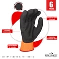 thumbnail image 4 of LINCONSON Safety Performance Series Construction Mechanics Work Gloves (Large, Orange - 6 Pack), 4 of 4