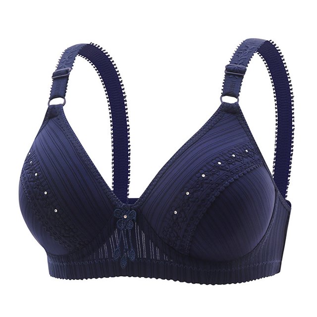 Birdeem Woman's Embroidered Glossy Comfortable Breathable Bra Underwear No Rims