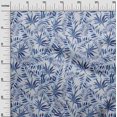thumbnail image 3 of oneOone Cotton Silk Blue Fabric Tropical Leaf With Abstract Texture Sewing Craft Projects Fabric Prints By Yard 42 Inch Wide, 3 of 4