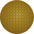 thumbnail image 1 of Ahgly Company Machine Washable Indoor Round Transitional Dark Bronze Brown Area Rugs, 5' Round, 1 of 7
