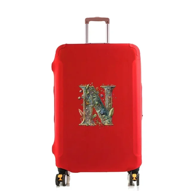 Luggage Dust Cover Pull-rod Case Protector Reusable for Washable 18-32inch Graphi Letter Printed Pattern Travel Accessories 8Graphic Letter N M