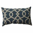 thumbnail image 1 of Pillow Perfect 512846 Treillis Damas Bleu Coussin Rectangulaire - Bleu-Beige, 1 of 3