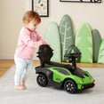 thumbnail image 4 of Gymax 3-in-1 Licensed Lamborghini Ride on Push Car Stroller Sliding Car w/ Sound Green, 4 of 9