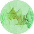 thumbnail image 1 of Ahgly Tapis Rond Lavable en Machine Intérieur Transitionnel Vert Clair, 8 Pieds Rond, 1 of 7