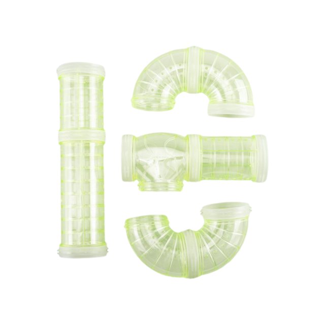 Hamster Tube Set DIY 8Pcs Pet Cage Tunnel for Hamster Mouse Cage Accessories Yellow
