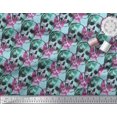 thumbnail image 2 of Soimoi Polyester Crepe Fabric Skull Halloween Print Fabric by The Yard 42 Inch Wide, 2 of 3