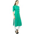 thumbnail image 3 of Phagun Kurti à Col Mandarin pour Femmes Tunique Ethnique Indienne Haut Kurta en Rayonne pour Dames, 3 of 7