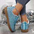thumbnail image 4 of Espadrilles de Mode à Paillettes pour Femmes Scintillantes Bling Décontractées Basses en Toile Chaussures Plates de Marche Performance, 4 of 6