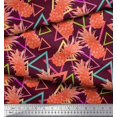 thumbnail image 2 of Soimoi Polyester Crepe Fabric Triangle & Pine Fruits Fabric Prints by Yard 42 Inch Wide, 2 of 5