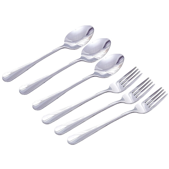 6pcs Kids Silverware Stainless Steel Fork and Spoon Set Toddler Utensils