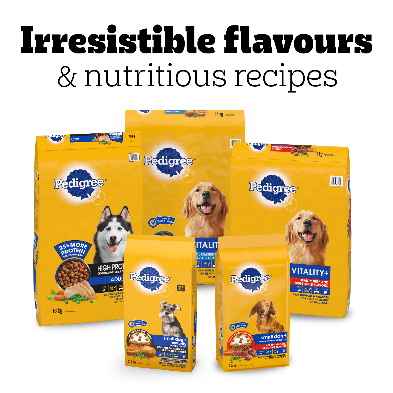 Pedigree Tender Bites Petites Races Saveur de Poulet et de Steak Nourriture Sèche pour Chiens 2kg
