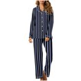 thumbnail image 1 of XZNGL Women's Home Pocket Printed Pajama Set for Daily Home Wear Blue 4(S), 1 of 7
