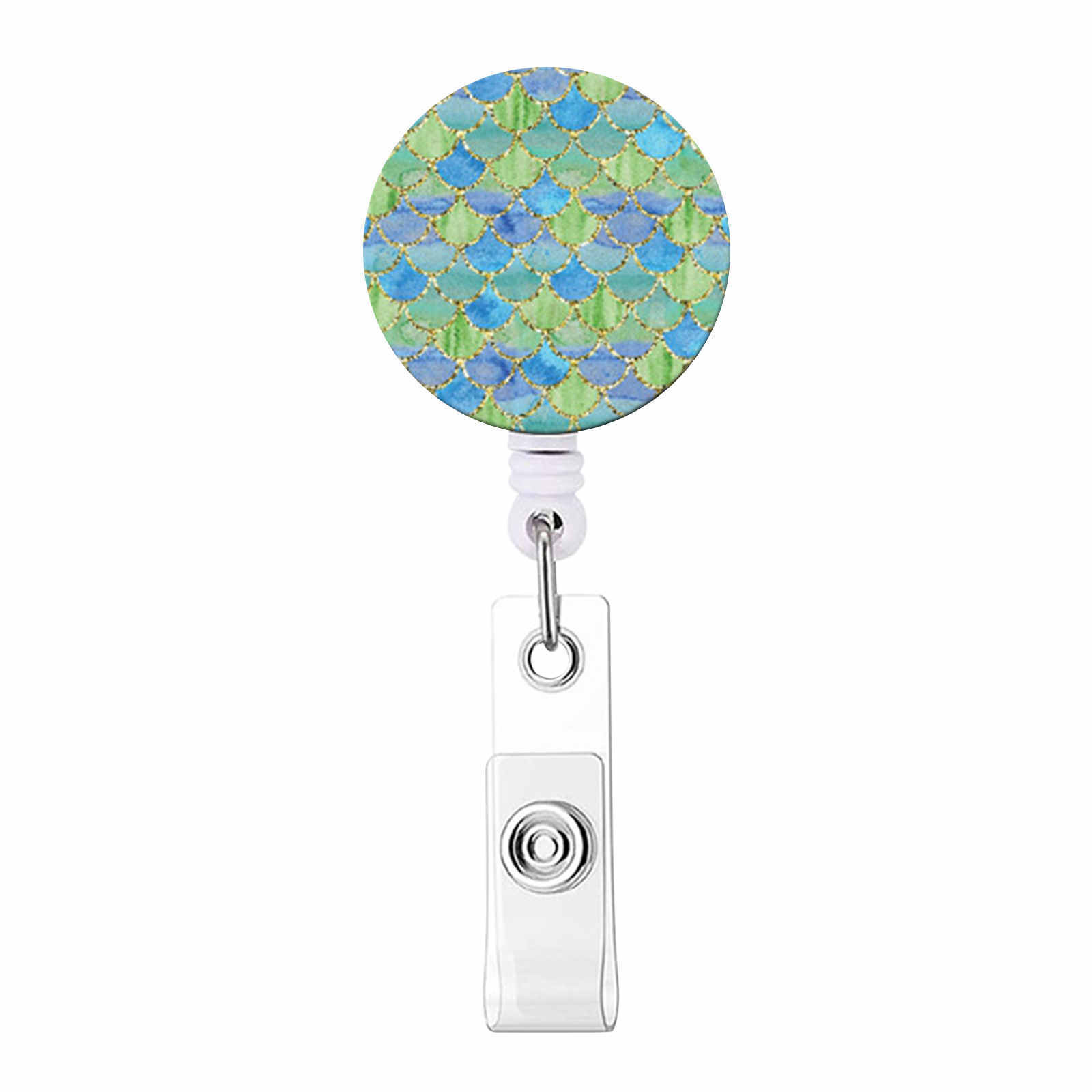 Moins de 5 Bureau&Artisanat&Papeterie 1 Pce Badge Rétractable Robuste Diamètre 3,2 cm Usage Polyvalent Cordon de Traction
