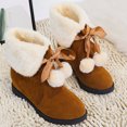thumbnail image 4 of LSLJS Bottes de Neige pour Femmes Bottes d'Hiver Talon Rehaussé Isolation en Peluche Bottes Mi-Longues Extérieur Bout Rond Chaussures à Enfiler Bottes Décontractées, 4 of 8