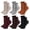 Wine, variant on LckLvx 6 Pairs Ruffle Socks for Woman Lightweight Breathable Knit Frilly Ankle Socks Solid Color Daily Dress Socks