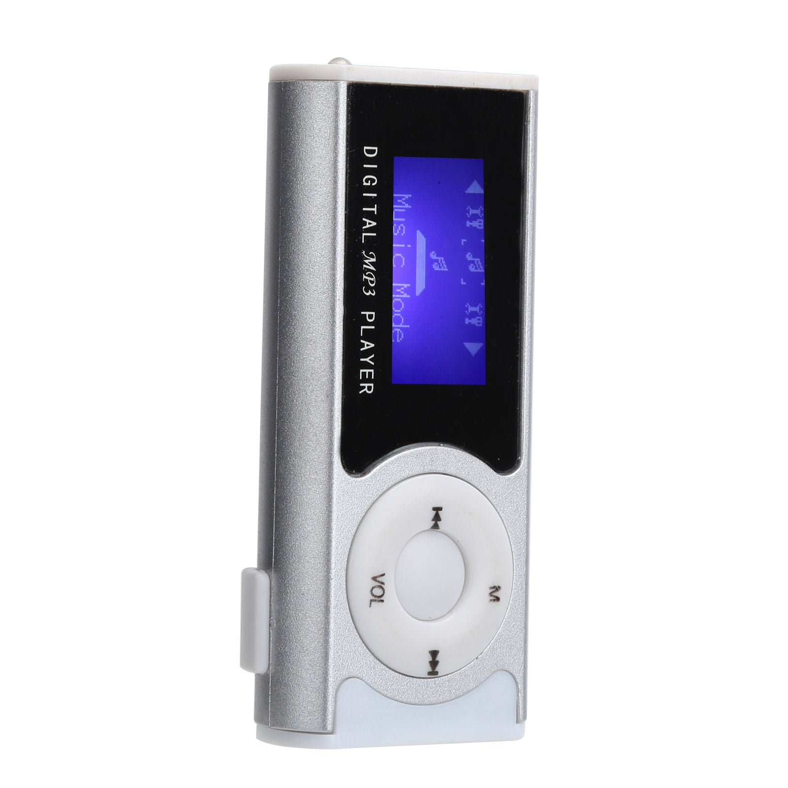 VGEBY Portable Sports MP3 Flashlight Mini Back-Clip LCD Mini Screen Music Media Player Support 16GB MicroSD Portable Mp3-player Sports