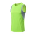 thumbnail image 4 of JDQJBZ Men's Tank Undershirts Solid Color Crew Neck Ice Silk Cool Tops, 4 of 5