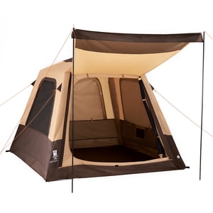 KFFKFF Camping Tent,4 Person Inflatable Cabin Tent with Rechargeable Pump, TPU Air Tube & 5 Large Mesh Windows,Portable Easy Setup Waterproof with Carry Bag for Family Outdoor Camping & Hiking,Beige