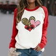 thumbnail image 2 of RKSTN Chandail en Molleton de la Saint-Valentin pour Femmes Mode Imprimé Lettre et Cœur Chandail en Molleton Manches Longues Col Rond Tops, 2 of 4