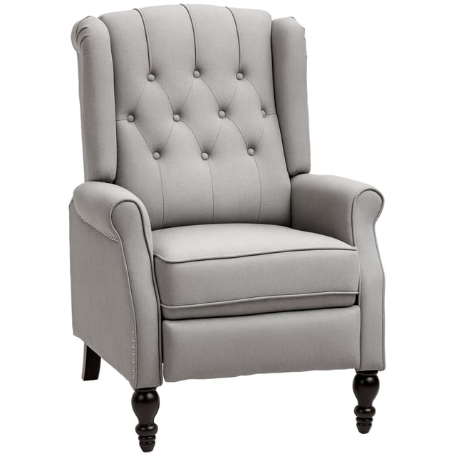HOMCOM Manual Reclining Sofa with Wingback Design Armrests for Living Room