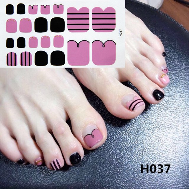 PVCS Foot Stickers Foot Nail Stickers Waterproof For Female DIY Nail Decoration Art