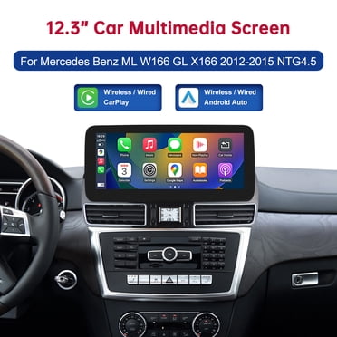 12.3" TouchScreen Wireless CarPlay Android Auto for Mercedes-Benz ML GL W166 X166 with NTG4.5/4.7 Car Multimedia Dispaly Stereo