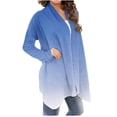 thumbnail image 3 of Pntutb Manteaux Grande Taille pour Femmes Mode Été Hiver Imprimé Manches Longues Cardigan, 3 of 5