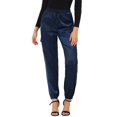 thumbnail image 1 of Unique Bargains Women's Drawstring Elastic High Rise Silky Satin Cargo Solid Pants Royal Blue M, 1 of 6