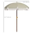 thumbnail image 3 of Outsunny 6.2' Ruffled Beach Umbrella with Carry Bag, Vent, Light Green, 3 of 10