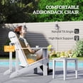 thumbnail image 4 of Outsunny Classic Adirondack Chair with Cup Holder for Backyard White, 4 of 10